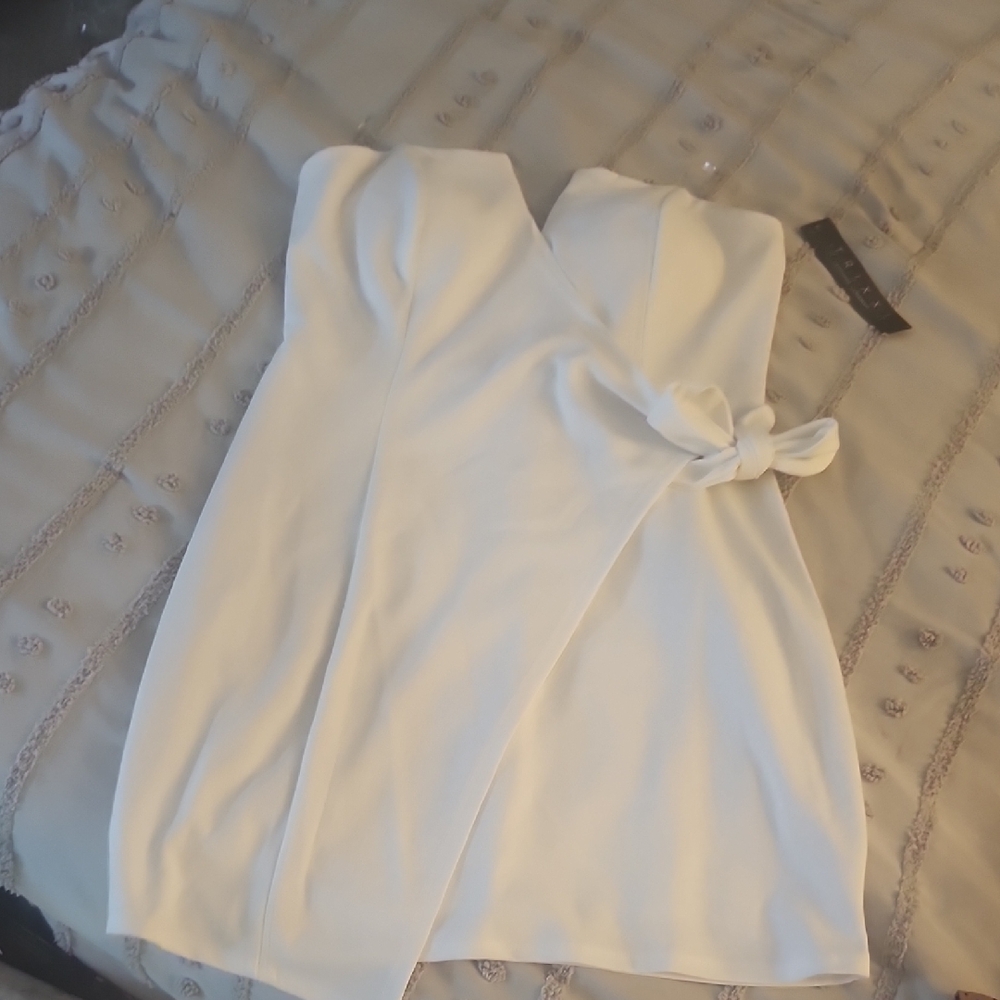 Trixxi White Wrap Dress